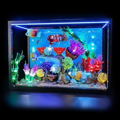 LIGHTAILING LED Licht für LEGO 10366 Tropisches Aquarium | LED-Beleuchtungsset, einfache Installation, versteckte Verkabelung. Modell nicht enthalten.