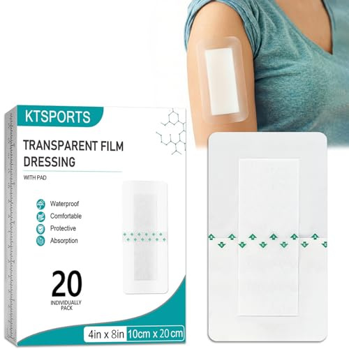 20Pcs Sterile Dressings for Wounds, 10x20cm Waterproof Stickers