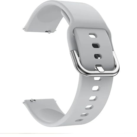 NMASDUYPU 20mm 22mm Armband for Galaxy Watch 7 6 4 5 44mm 40mm Sport Silikon Armband Uhr Gt 2 3 Band(Gray S9,22mm watch band)