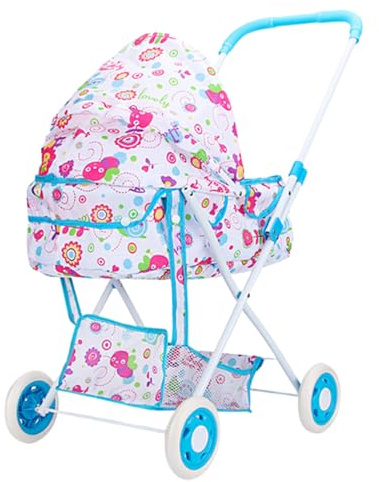 Poupée de Poussette - Jouets de Poussette, Poussettes Réalistes Pliables Avant Jeu Fantaisie, Jouet de Simulation de Jeu De Rôle Pour Filles, Poussette De Poupée Miniature Pour Thanksgiving