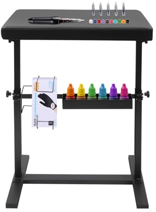 Support Bras Tatouage Réglable, Repose Bra Tattoo Professionnel, Accoudoir Tatouages Table Bras, 50kg Capacité Station Travail Tattoo, Équipement Tatouage Studio, Salon Maison Atelier