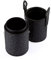 Frcolor Organisateur Maquillage Cosmétique Support Présentoir Boîte de Rangement pour Pinceaux de Maquillage Pot à Crayons (Noir Cuir PU)