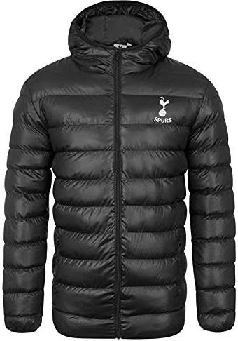 Tottenham Hotspur Mens Jacket Hooded Winter Quilted Official Football Gift