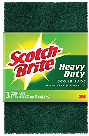 Scotch-Brite Heavy Duty Scour Pad, Great for The Kitchen, Garage and Outdoors 3-Pads/Pk, 10-Packs (30 Pads Total)