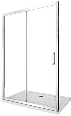 Porta Doccia Scorrevole Bagno Nicchia vetro 6 mm Anti-calcare H.190 (110-115 H.190 cm)