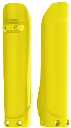 Polisport 8398900004 - Impact Resistant Polypropylene Fork Guard Set Without Hardware Compatible with Husqvarna Motorcycles in Yellow