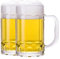 TUSAPAM 2 Pack Heavy Large Beer Glasses with Handle - 14 Ounce Glass Steins, Classic Beer Mug glasses Set