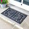 Garden Mile Rubber Door Mat - Outdoor Heavy Duty Large Door Mat - Non Slip Outdoor Mats for Front Door Black Welcome Decorative Ornate Design - Effective Drainage Holes Doormats Outside