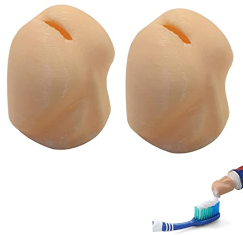Tianbi Self Closing Toothpaste Caps,Funny Toothpaste Cap, Self Closing Toothpaste Dispenser for Kids Adults, Bathroom Supplies, No Mess No Waste