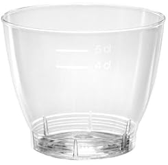 Duni 194653 PLA Einweggeschirr für das Aufbewahren von Lebensmitteln, Portionsglas, Crystallo, BioPak, Klar, 40 Stück