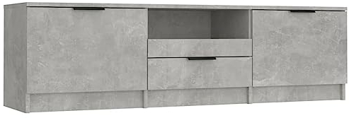 vidaXL TV Schrank Lowboard TV Möbel Tisch Board Sideboard Fernsehschrank Fernsehtisch HiFi-Schrank Betongrau 140x35x40cm Holzwerkstoff