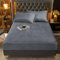 Winter Leintuch 180x200 Grau Graue Plüsch Warme Kuschelige Spannbettlaken Bettlaken Boxspringbett Frottee Samt Spannleintuch 180 x 200 Uni Bettspanntuch für Hohe Matratze Hoher Steg bis 25-30 cm