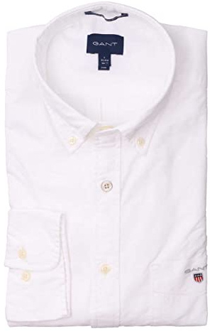 GANT Regular Fit Hemd Langarm geknöpft Streifen blau
