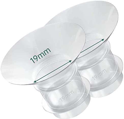 MOMMED Breast Pumps Accessories, 19mm Flange Inserts for 24mm Silicone Breast Shield/Flange Inserts, 19mm Flange Inserts to Reduce 24 mm Nipple Tunnel Down to 19mm, 2 Pack
