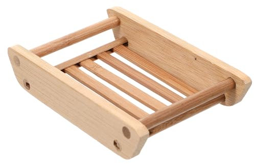 1 PC Porte- Éponge Plateau Évier Plateau Porte-Éponge pour Évier Porte- Salle De Bain Porte- Baignoire Bac À Drain en Bambou Boîte À Salle De Bain