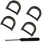 Joyzol Hufeisen-D-Ring, 16 mm, 4 abnehmbare D-Ringe, Schraubbügel mit 1 Schraubendreher für Heimwerker, Handwerk, Lederriemen, Geldbörse, Ersatz-Schlüsselanhänger (Gun Black)