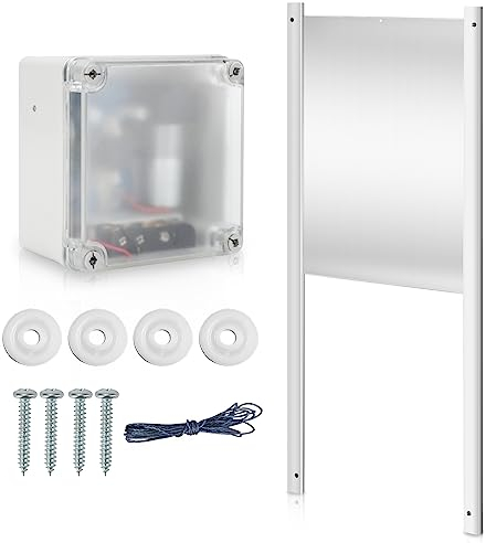 Jopassy Hühnerklappe Türöffner Automatische Hühnerklappe mit Lichtsensor Zeitschaltung Schieber Aluminum Elektrische Hühnerklappe für Hühnerhaus Sichere Hühneraufzucht Chicken-Door