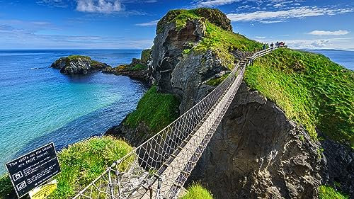 Difficult Jigsaw Puzzles For Adults 1000 Pieces Ballintoy County Antrim Northern Ireland Coast Mountains 75 * 50Cm