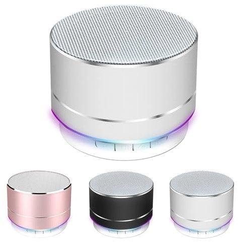 Bluetooth Speaker, Portable Speakers Wireless Bluetooth with RGB Lights, HD Stereo Sound, Support TF Card, AUX Audio, Bluetooth V5.3 Mini Speaker for in/Outdoor, Home, Party BBQ, Beach and Travel