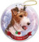 Weihnachtsanhänger Christbaumschmuck Anhänger Keramik Weihnachtsbaumschmuck Weihnachtsdeko Anhänger Drahthaar-Foxterrier