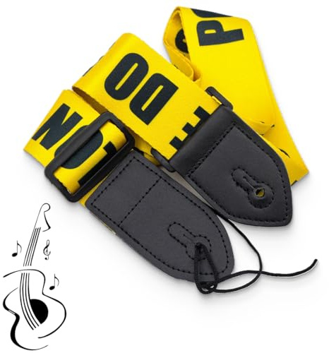 VJUYSW Gitarrengurt, Verstellbarer Gitarren-Gurt Gitarrenband Guitar Strap mit Lederenden Plektrum Knöpfe Gitarrenhals Gurt für E-Gitarre Akustikgitarre Bass