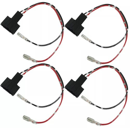 4 Stück 2-poliger Auto-Lautsprecher-Kabelbaum-Adapter Stecker Universal kompatibel mit Audi