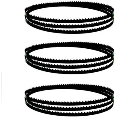 3 Stück 2360 mm / (6 mm, 12 mm, 15 mm) / 0,5 mm / (4T, 6T) Bandsägeblatt for Bandsäge BASA 3 for Scheppach feststehende oszillierende Werkzeugblätter(Size:2360x12x0.5mm 6T)