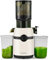 Cold Press Juicer Machines,Fretta Slow Masticating Juicer with 108mm &1.0L Hopper for Whole Fruits and Vegetables,200W Self Feeding High Yield Juice Extractor,BPA Free Tritan, (White)