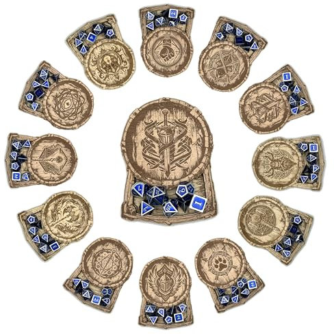 D&D Class Untersetzer Holz Lasergraviert mit Würfelablage - DND Klassen für Dungeons and Dragons Fans (Paladin)