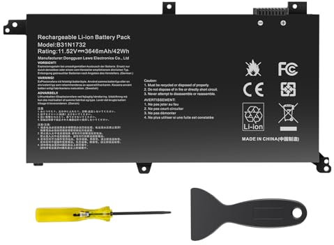 ASUNCELL 11.52V/42Wh B31N1732 Batteria per PC portatile per ASUS VivoBook S14 S430FA S430FN S430UA S430UF S430UN X430FA X430FN X430UF X430UN, ASUS K430FA K430FN K430UF R430FA R430FN V430FA