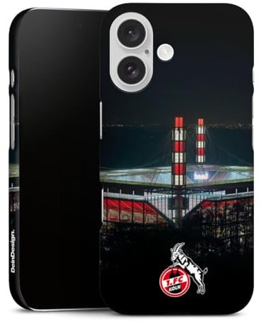 Premium Case kompatibel mit Apple iPhone 16 Smartphone Handyhülle Schutzhülle matt 1. FC Köln Stadion Offizielles Lizenzprodukt