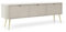 VENASI MÖBEL TV-Schrank 168 x 39 x 56 cm mit geriffelten Fronten, Lowboard 3- türig Fernsehtisch auf goldenen Metallbeine Goya (Cashmere Beige)