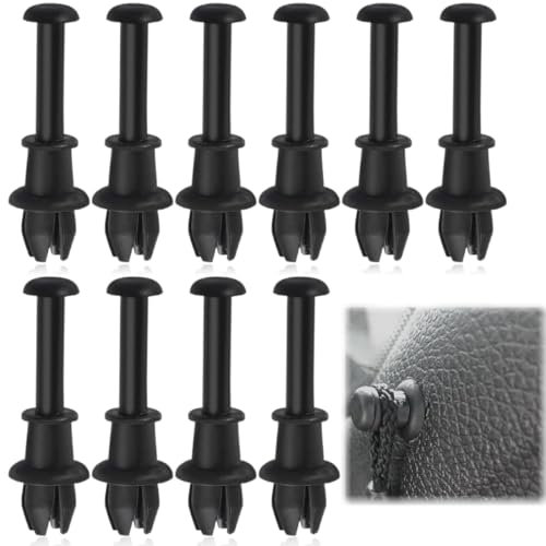 MIRKUZI Kleinteile für Innenausstattung, 10 Stück Hutablage Haltegurt, String Clip Knopfhalter, Halter Für Abdeckung Hutablage Haken Befestigung Halterung Halteband (Schwarz)