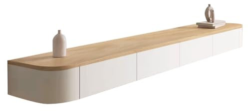 Aipunlus TV Schrank Hängend, TV Lowboard Hängend, TV Board Hängend, Sideboard Hängend, Schwebendes TV Regal, Schwebender TV Ständer, TV Sideboard Wohnzimmer Fernsehschrank (Zweifarbig, 180x24x20cm)