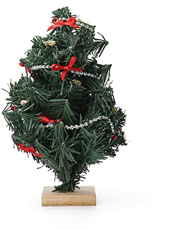 Odoria Dollhouse Christmas Tree Miniature: 1/12 Scale Xmas Decoration for Elf Gnome Fairy Garden - Mini Shelf Decor Tabletop for Craft Wooden Cabin Props