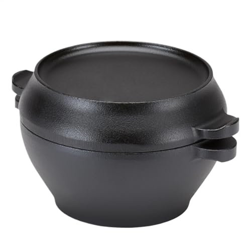 Faitout Dutch Oven - Faitout hollandais en fonte robuste - Faitout à avec double poignée - Casserole en fonte