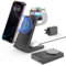 CIYOYO 3 in 1 Wireless Charging Station for iPhone, Foldable Magnetic Wireless Charger for Apple Devices, Compatible with iPhone 16/15/14/13/12, Apple Watch 10/9/8/7/6/5, AirPods 4/3/2/Pro