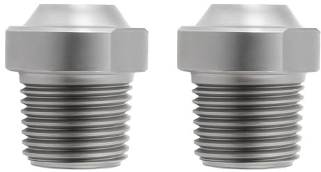 YINETTECH 2X Buses de Nettoyeur Haute Pression Filetage NPT de 1/8 Pouce Buse de Pulvérisation de Rechange en Acier Inoxydable 25 Degrés Sortie de 1,5 Trous Buse de Nettoyage de Surface 4000 PSI