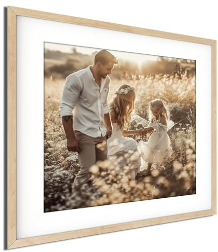 DARO Design Ihr Foto auf Leinwand 30x30 cm 6mm HDF Quadratisches Wandbild mit Wunschmotiv Fotogeschenke, Holzrahmen gedruckt Hochwertiger Kunstdruck Wanddeko für Wohnzimmer, Küche und Anlässe