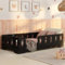 smartwood Kinderbett Bodenbett 80x160 mit Rausfallschutz & Lattenrost - Schwarz - Kinder Montessori Bett TILA 2L mit glatten Kanten - Betten für schnelle Montage - Bis 230 kg belastbar