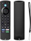 TOKERSE Silikon-Schutzhülle für Fire TV Stick 4K Max 2nd Gen/Toshiba/Insignia/Pioneer/Omni Series Fire TV Alexa Voice Remote Enhanced, rutschfeste Schutzhülle mit Umhängeband, Schwarz