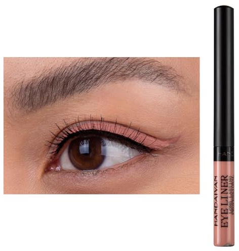 Eyeliner Wasserfest UV Glow Neon,Matte Liquid Eyeliner Set,Glühender Eyeliner Wischfest, Langanhaltend, Hohe Farbwiedergabe,Halloween Makeup Set Gift For Women-Hellbraun