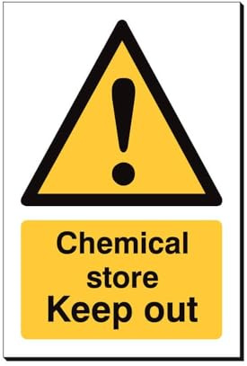 Chemical Store Keep Out Safety Sign 240x360mm Waterproof 3 mm Foamex Board Qty 1