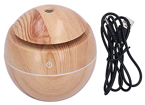 Mushroom Shaped USB Mist Humidifier Mini Humidifier Ambient Night Light for Desktop Car Humidifying Tool (Light Color)