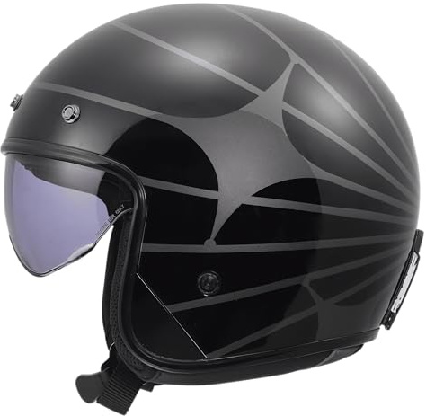 LS2, Jet Motorradhelm BOB II COSMIC Black Grey, L