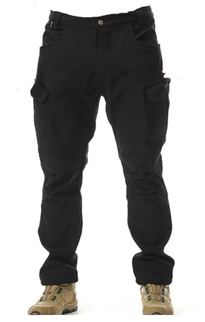 bergxperten ProWork Thermal-wasserfest, warm gefÃittert & mit vollem Schutz bei jedem Männer Cargo Arbeitshosen Wasserdicht Multi Taschen Stretch Elastisch Wanderhose