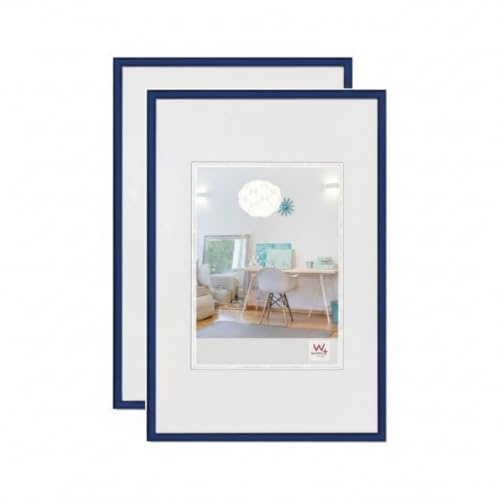 walther design Bilderrahmen blau 20x25 cm 2er Pack New Lifestyle Kunststoffrahmen KV025LD