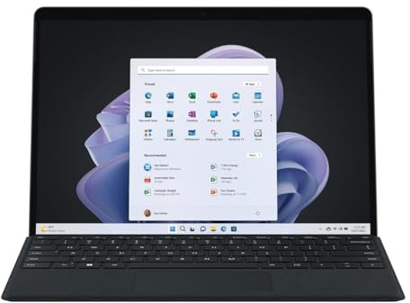 Microsoft 2022 Surface Pro 9 mit Intel Core i5 (13-zoll, 16GB RAM, 256GB SSD) Schwarz (Generalüberholt)