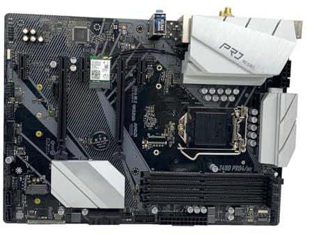 Compatibilità La scheda madre Fit For ASRock Z490 PRO4/AC supporta CPU i9-10900K, i7-10700F, 10700K, i5-10400F, 10600K, i3-10100F, 4×DDR4 3200MHz, M.2, HDMI, ATX