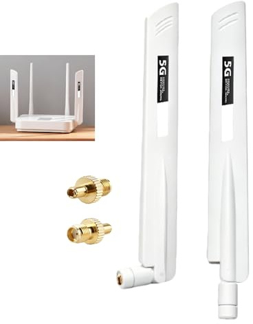 Antenna 5G 4G LTE 18dBi SMA TS9 Maschio, Antenna Omnidirezionale Interna 600-6000MHz, Amplificatore segnale WiFi LTE per Router Modem Scheda PCI WLAN Hotspot IoT, Antenna di Rete ad Alta Guadagno
